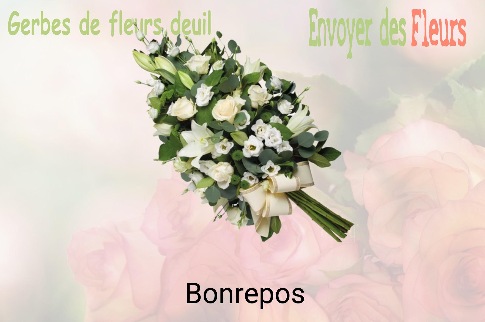 Gerbe de fleurs de deuil livrée à Bonrepos